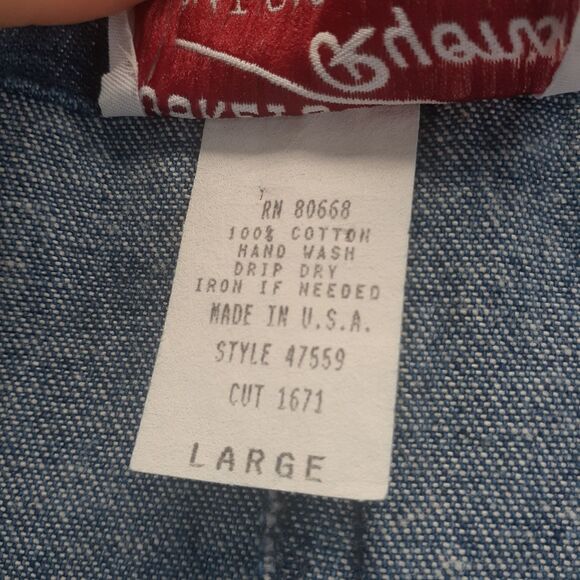 Luskeys Ryon’s Vintage Denim Vest Studded Concho Button USA Western Cowgirl Sz L - Picture 4 of 8